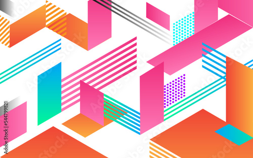 Colorful gradient geometric background. Vector abstract background texture design, poster, banner