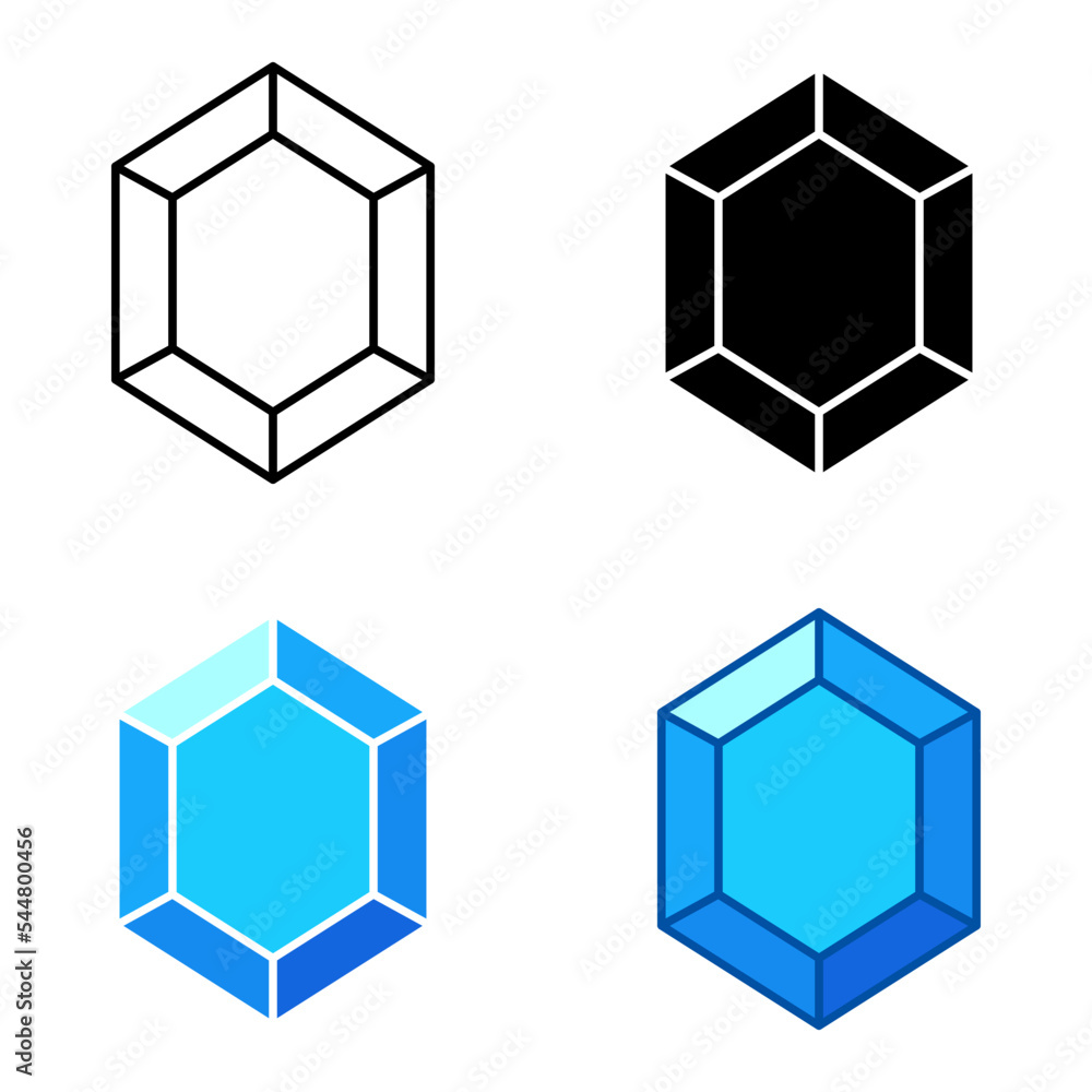 Set of gems in flat style isolated Set of gems in flat style isolated