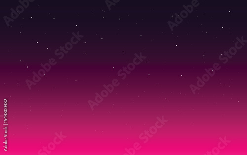 night view design with many stars