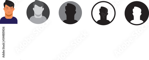 User icon vector set. Profile and people silhouette collection.