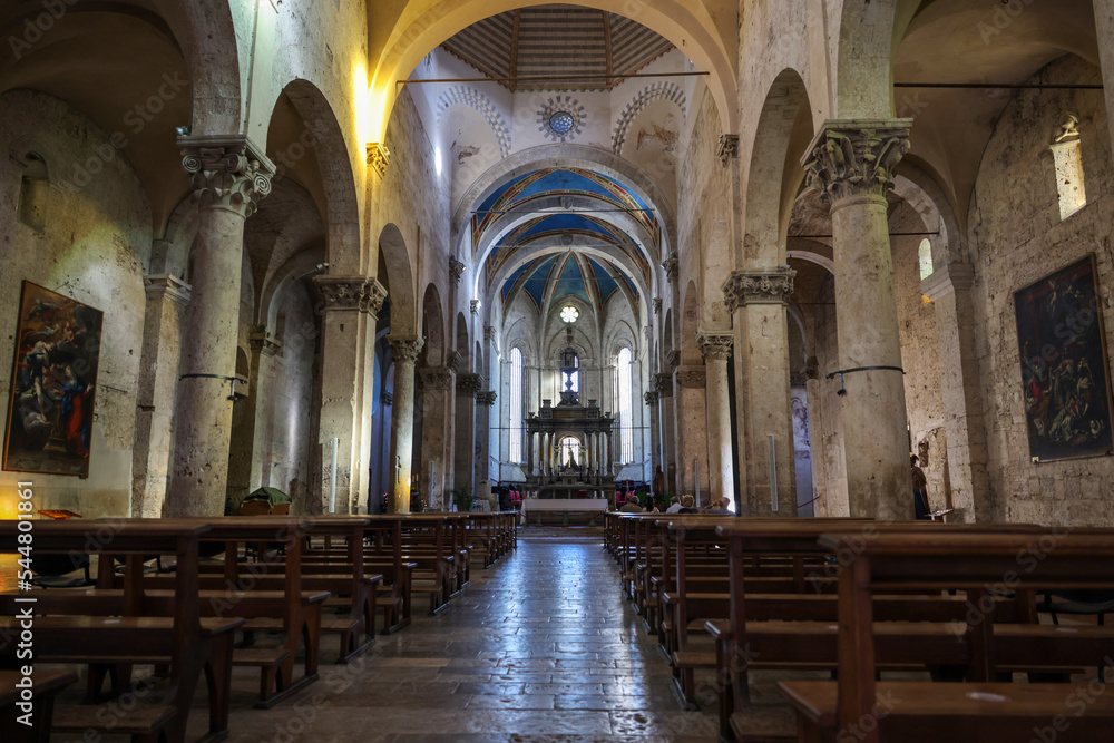 Interior of cathedral of Saint Cerbonius in Massa Marittima. Italy