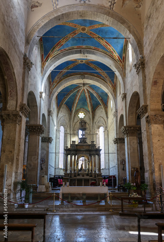  Interior of cathedral of Saint Cerbonius in Massa Marittima. Italy © wjarek
