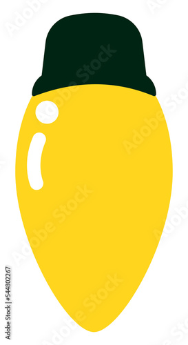 Christmas yellow light bulb