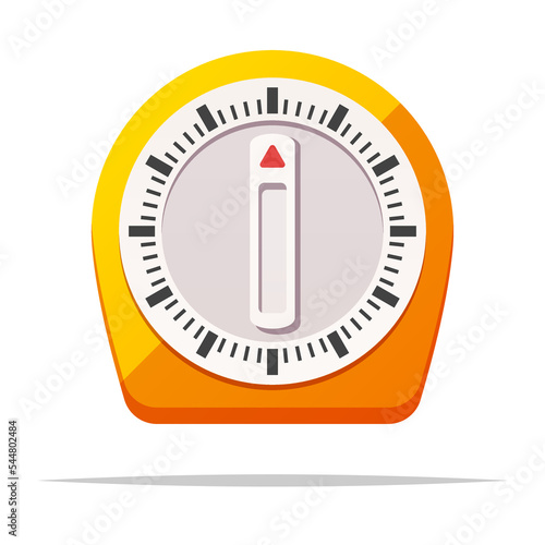 Mechanical kitchen timer vector isolated illustration