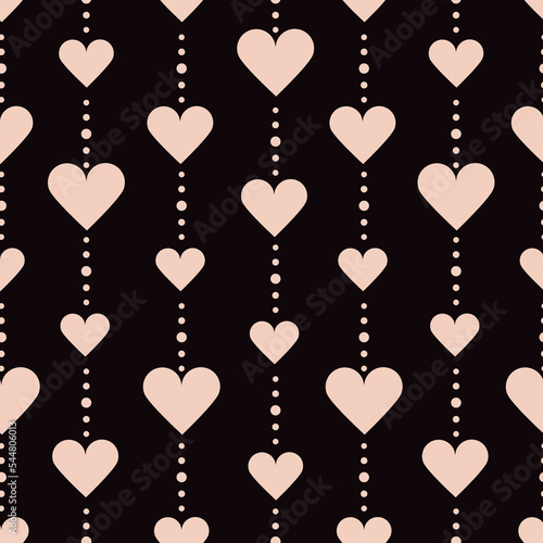 Hearts abstract vector seamless pattern