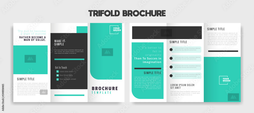 Simple and Elegant Trifold Brochure Layout Simple and Elegant Trifold Brochure Layout