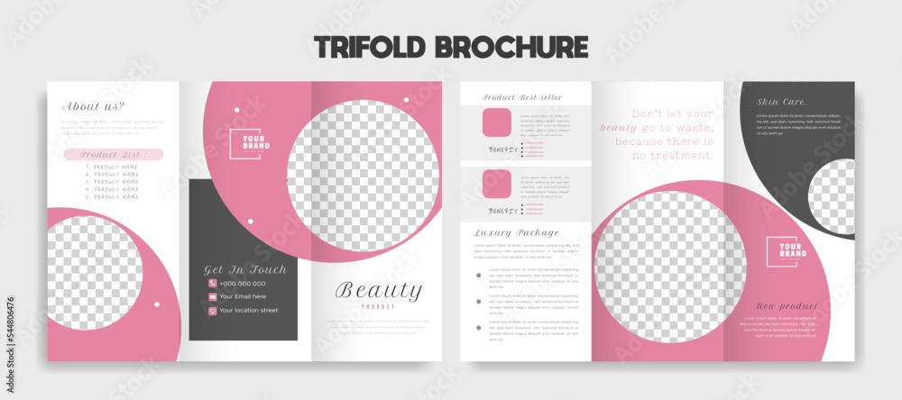 Simple and Elegant Trifold Brochure Layout