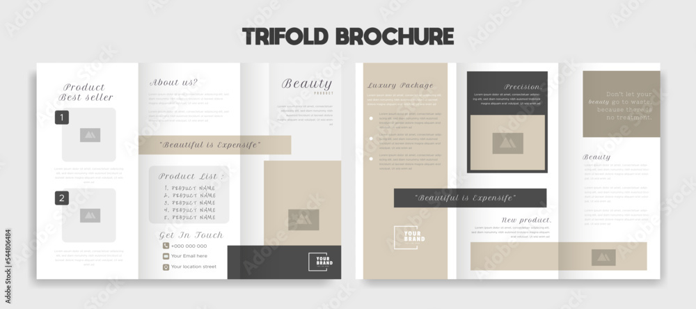 Simple and Elegant Trifold Brochure Layout Simple and Elegant Trifold Brochure Layout