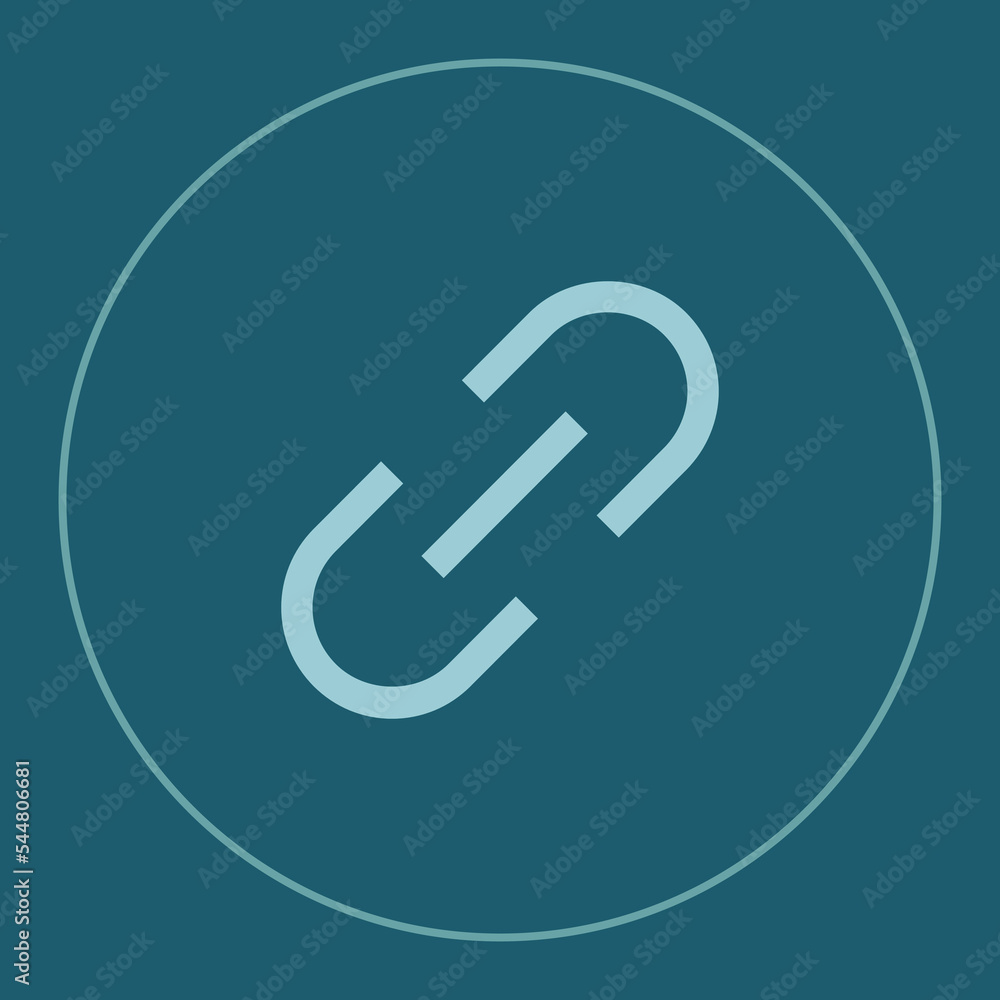 Linked icon for web user interface design Linked icon for web user interface design