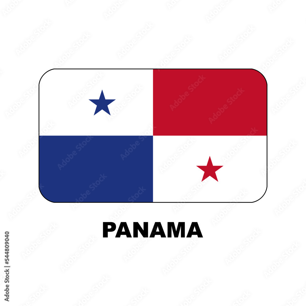 Oficial national flags of the world. Panama country. Design rectangular. Vector Isolated on a blank background which can be edited and changed colors. Oficial national flags of the world. Panama country. Design rectangular. Vector Isolated on a blank background which can be edited and changed colors.