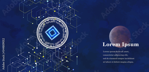 幾何学 AI 人工知能 科学 月 背景