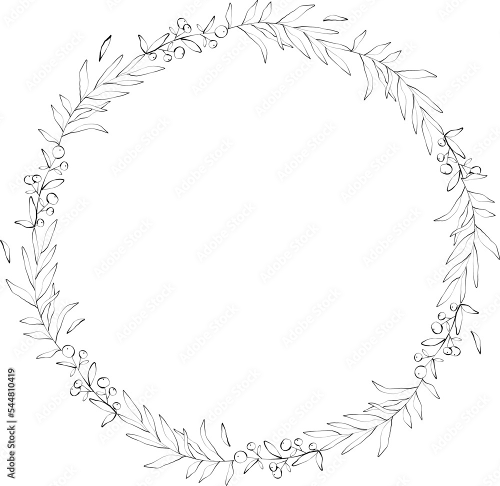 Delicate ink floral wreath with flowers, branch and leaves. Elegant logo template. Vector illustration for labels, branding business identity, wedding invitation. Delicate ink floral wreath with flowers, branch and leaves. Elegant logo template. Vector illustration for labels, branding business identity, wedding invitation.