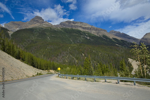 View of Icefields Parkway from Big Bend in Jasper National Park,Alberta,Canada,North America
 photo