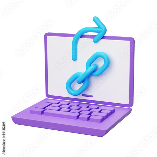 laptop link 3d render