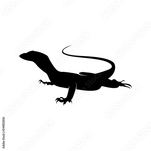 Monitor Lizard Silhouette vector