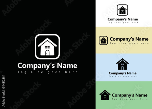 real estate minimal simple vector logo icon for property land house homes and construction company or business