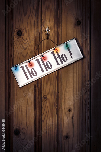 Hohoho Sign With Lights