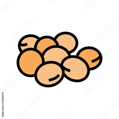 soy seed grain dry color icon vector. soy seed grain dry sign. isolated symbol illustration
