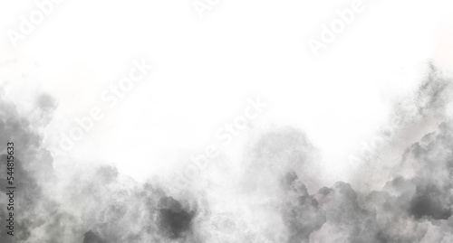White fog or smoke on a transparent background