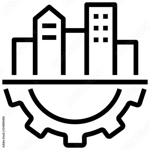 infrastructure outline style icon
