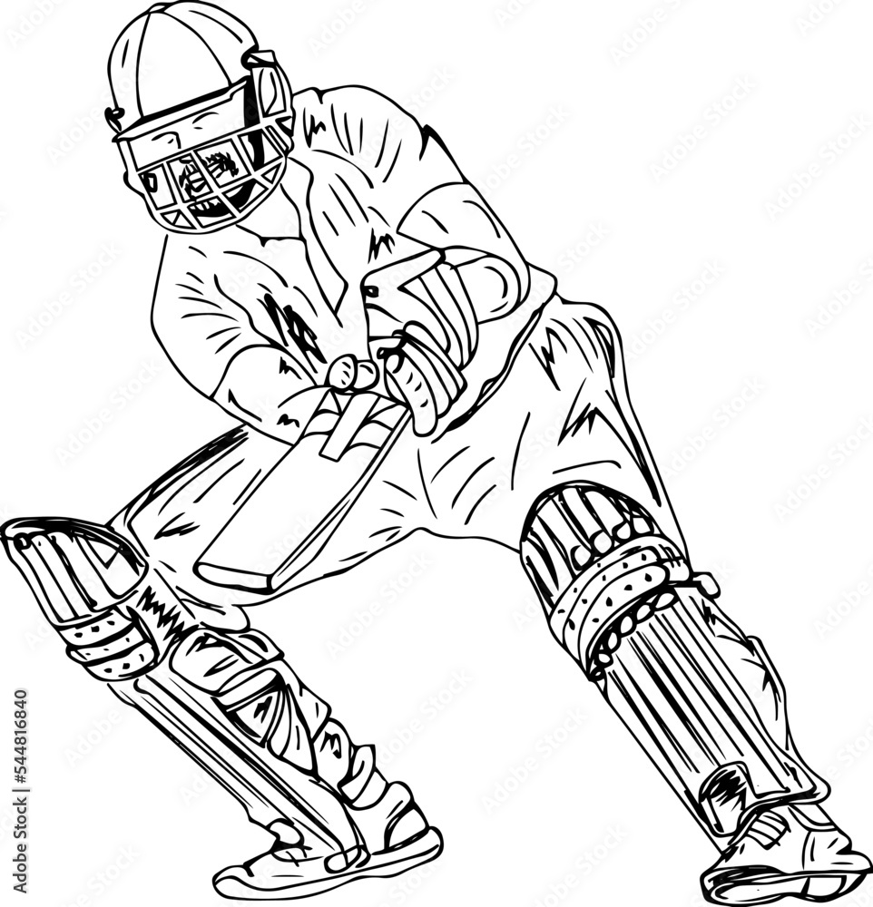 Day 21 - #Cricket Drawing