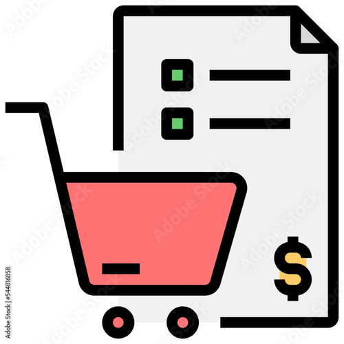 purchasing filled outline style icon