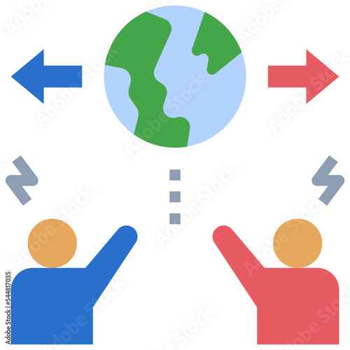 conflict flat style icon
