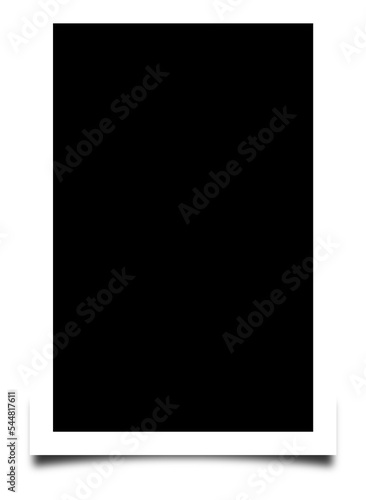 Vintage foto frame with realistic drop shadow illustration.
