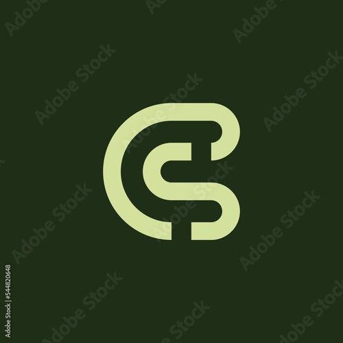 initial letter CS or SC logo. combination of letter C and S. elegant CS monogram