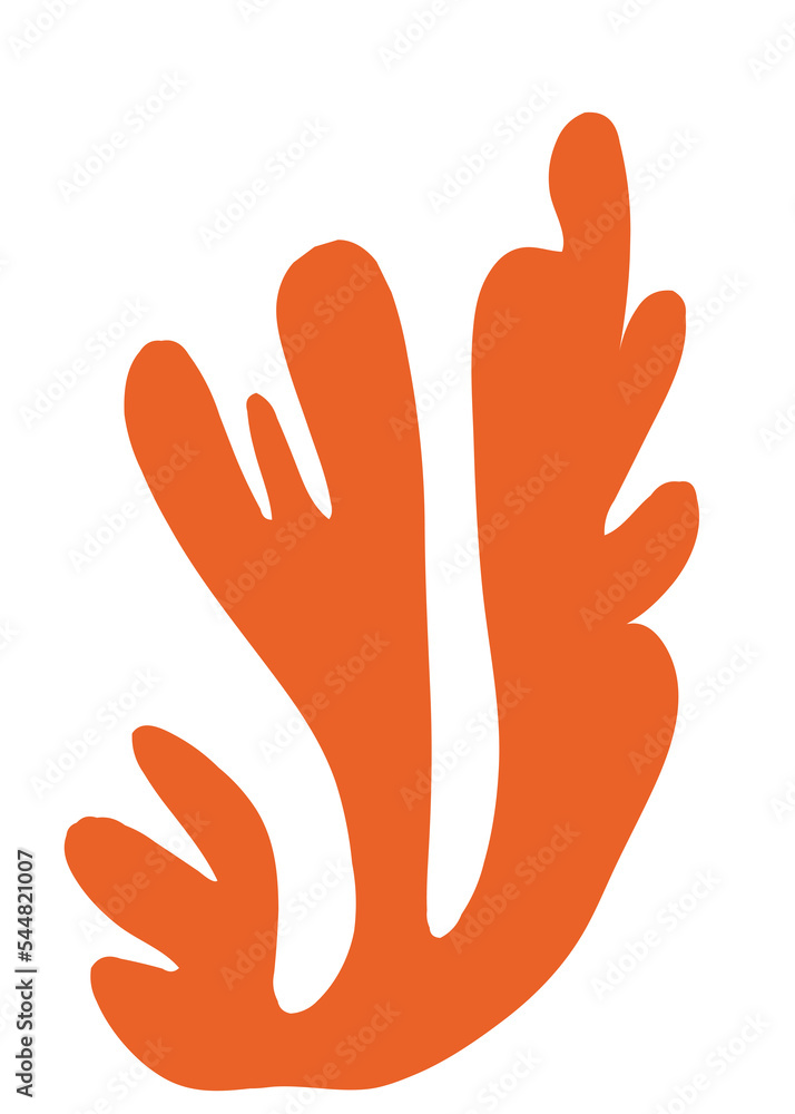 Obraz premium Orange Organic Abstract Shape 