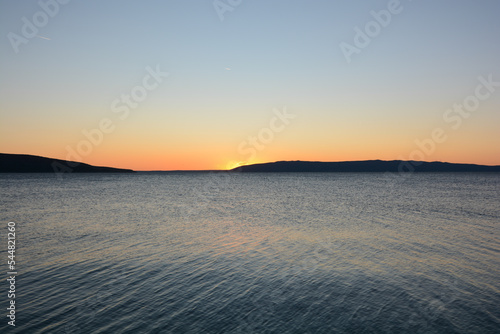 Fototapeta Naklejka Na Ścianę i Meble -  tramonto dala spiaggia di kovacine isola di cres