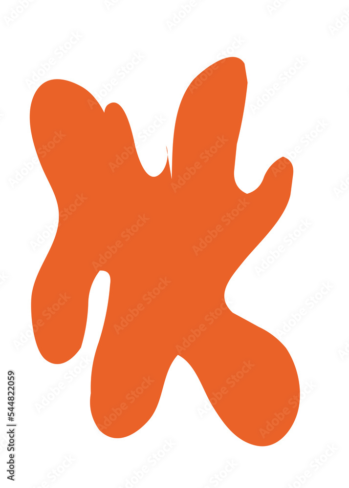 Orange Organic Abstract Shape Orange Organic Abstract Shape