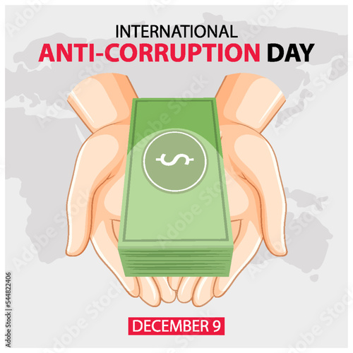 International anti corruption day December icon banner