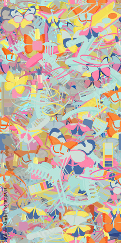 Background pattern abstract seamless design texture. Theme is about brush, background, wild, graphic, maquillage, salon, decor, tropical, beauty, woven, vector, toiletry, cosmetics, Pipevine