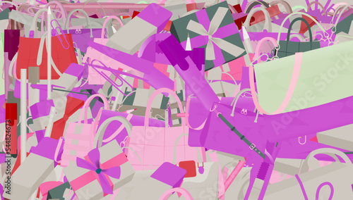 Background pattern abstract seamless design texture. Theme is about wrap, many, decoration, present, surprise, offer, ribbon, satchel, valentine, paper knife, clerical, eraser, personal