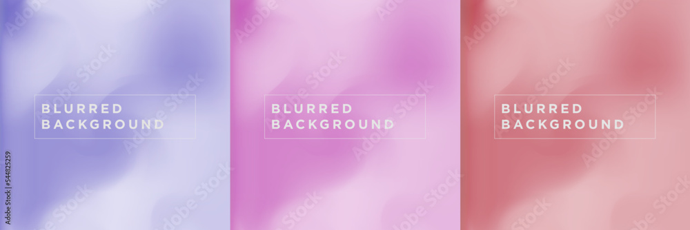 Fototapeta premium vector blured background set collection