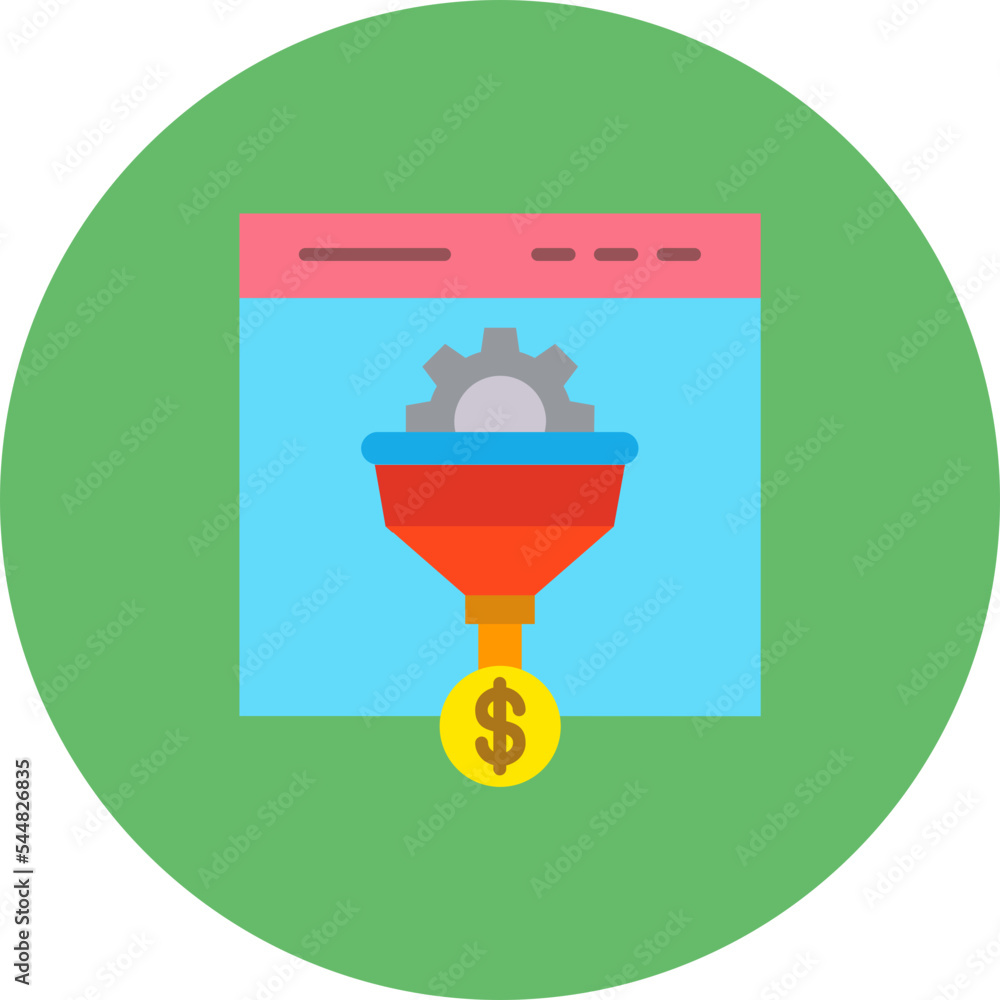 Conversion Multicolor Circle Flat Icon Conversion Multicolor Circle Flat Icon