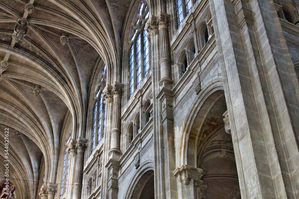 interior of the cathedral in paris interior of the cathedral in paris