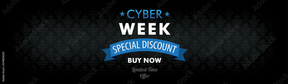 Long Banner Black Cyber Week Special Discount Long Banner Black Cyber Week Special Discount