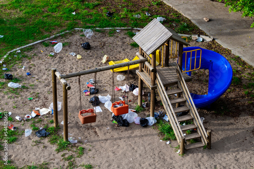 Environmental pollution in the playground