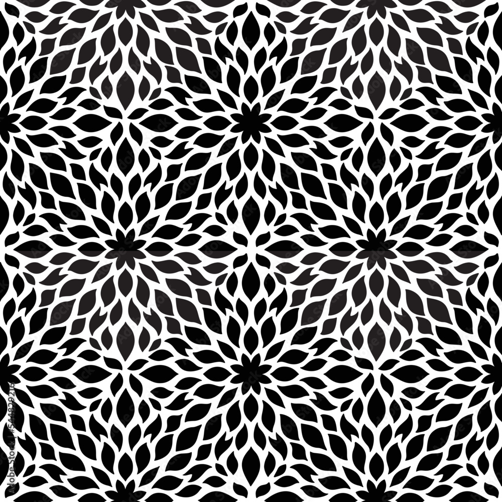 Vector Black Kaleidoscope Seamless Pattern. Abstract texture for packaging, wrapping paper, textile. Simple organic shapes background. Modern hand drawn botanical motif. Hand drawn Kaleidoscope Vector Black Kaleidoscope Seamless Pattern. Abstract texture for packaging, wrapping paper, textile. Simple organic shapes background. Modern hand drawn botanical motif. Hand drawn Kaleidoscope