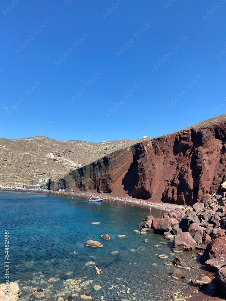 Santorini view from the sea