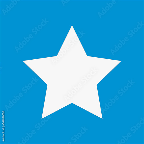white  star icon on blue