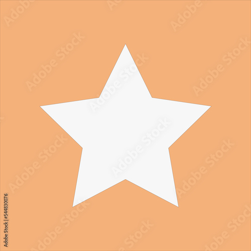 white  star icon on orange