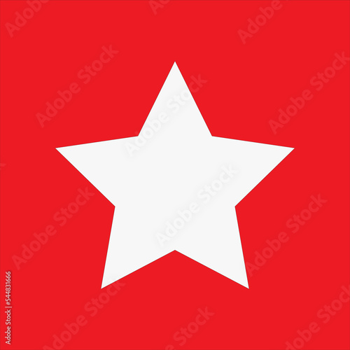 white star icon on red