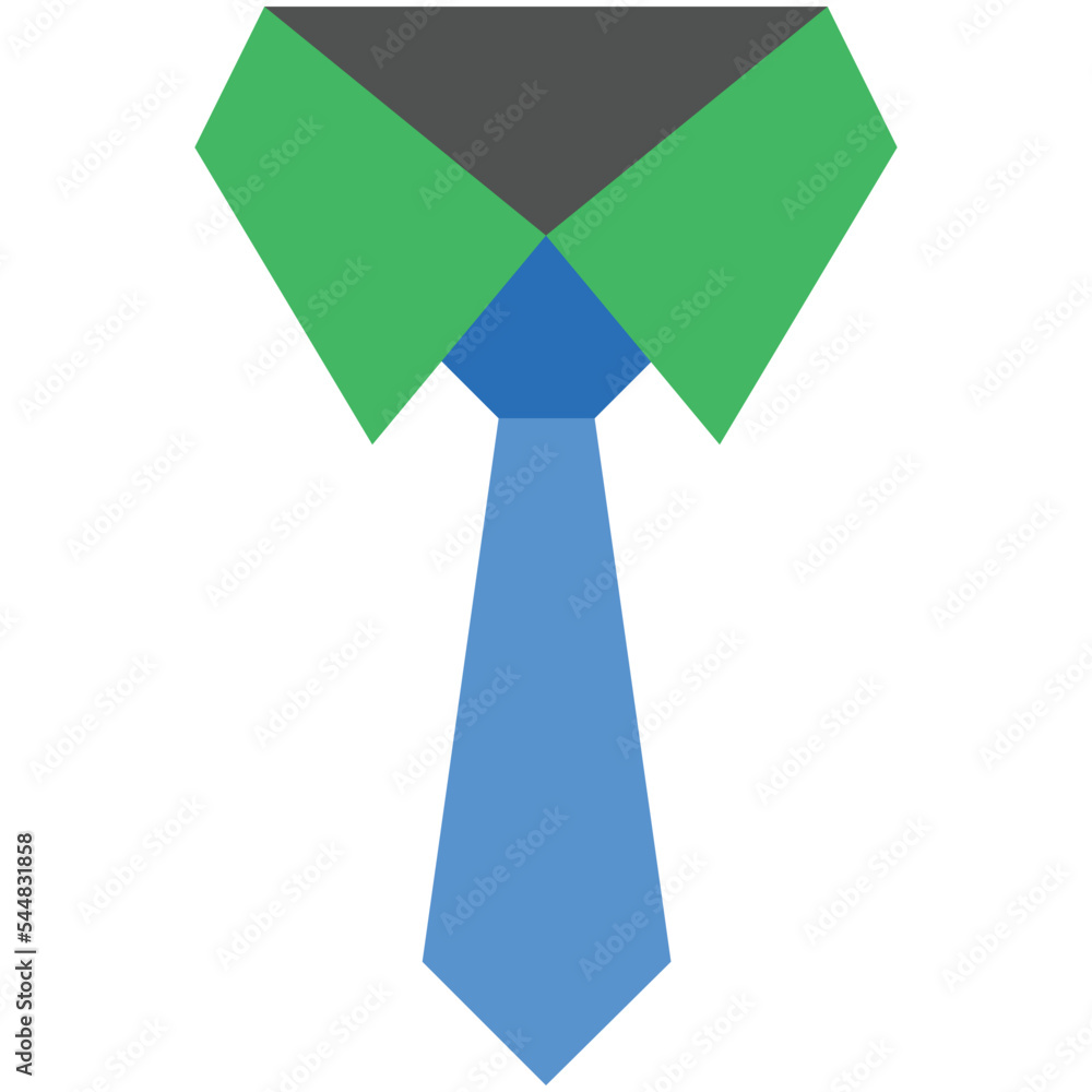 Necktie Flat Illustration Necktie Flat Illustration