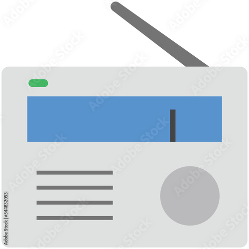 Radio Set Flat Illustration