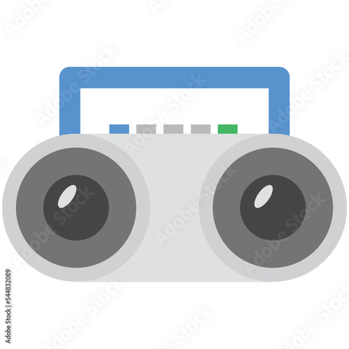Radio Set Flat Illustration
