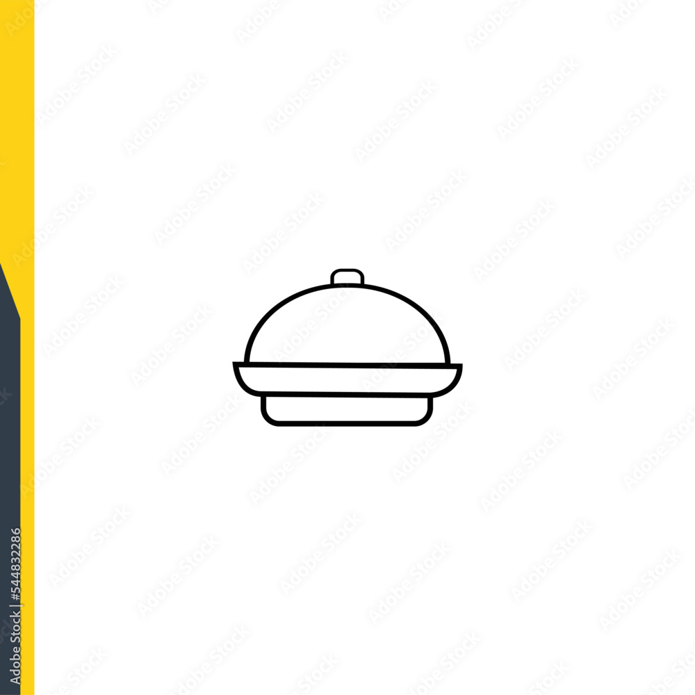 Kitchen, Crockery, Service plate in a restaurant. icon vector Kitchen, Crockery, Service plate in a restaurant. icon vector