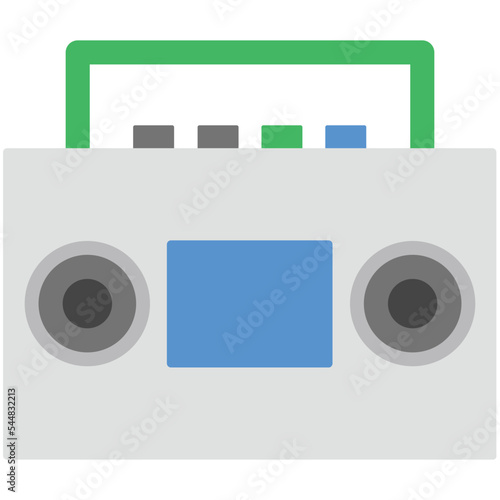 Boombox Flat Illustration
